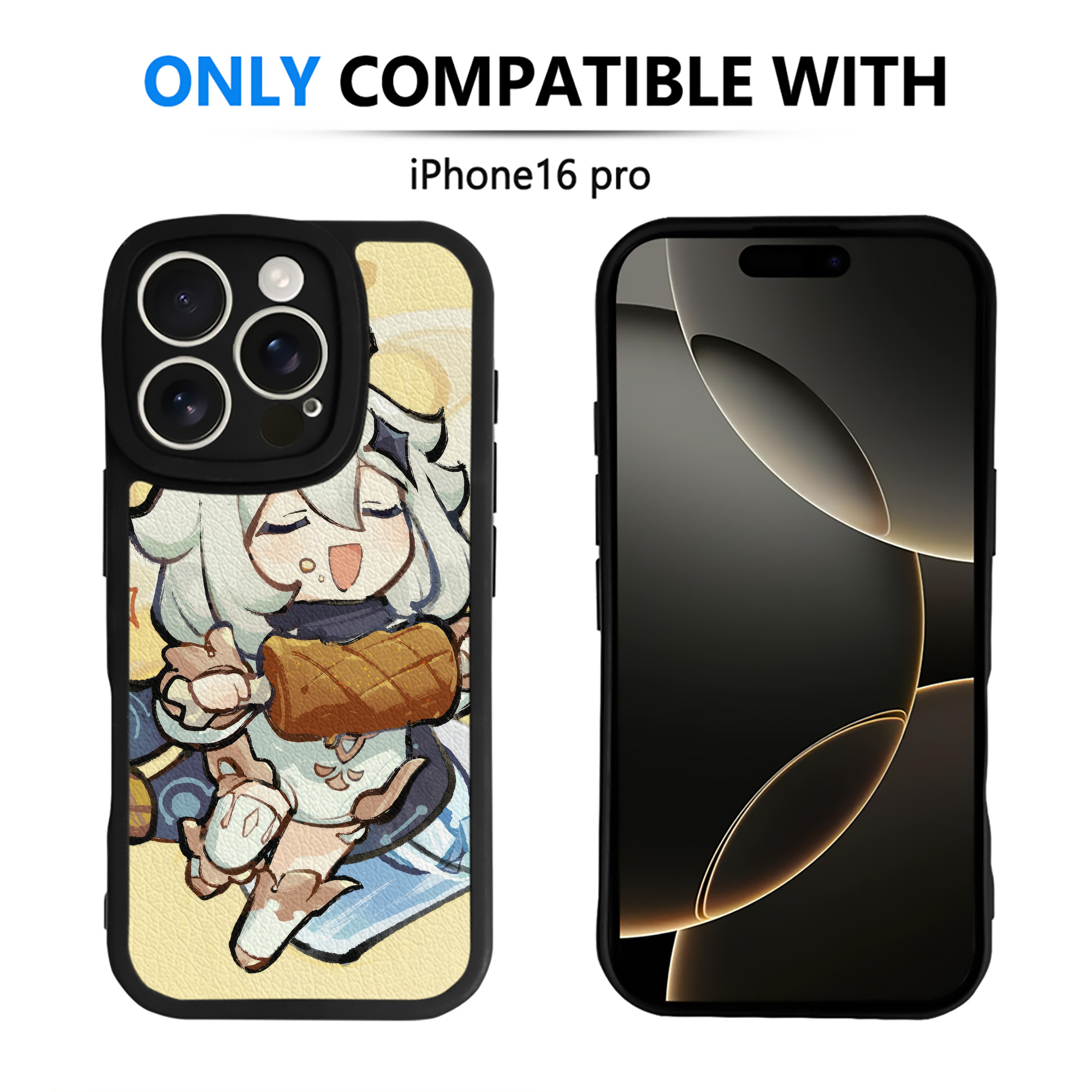 げんし神 genshin 【iPhone 16シリーズ対応】シリコンスマホケース（レザー調） 材質：シリコン